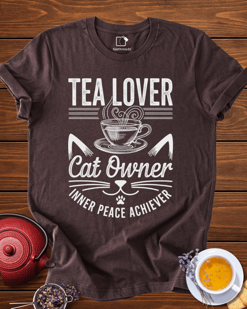 Tea Lover Cat Owner  Tee