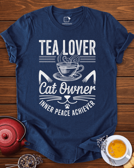 Tea Lover Cat Owner  Tee