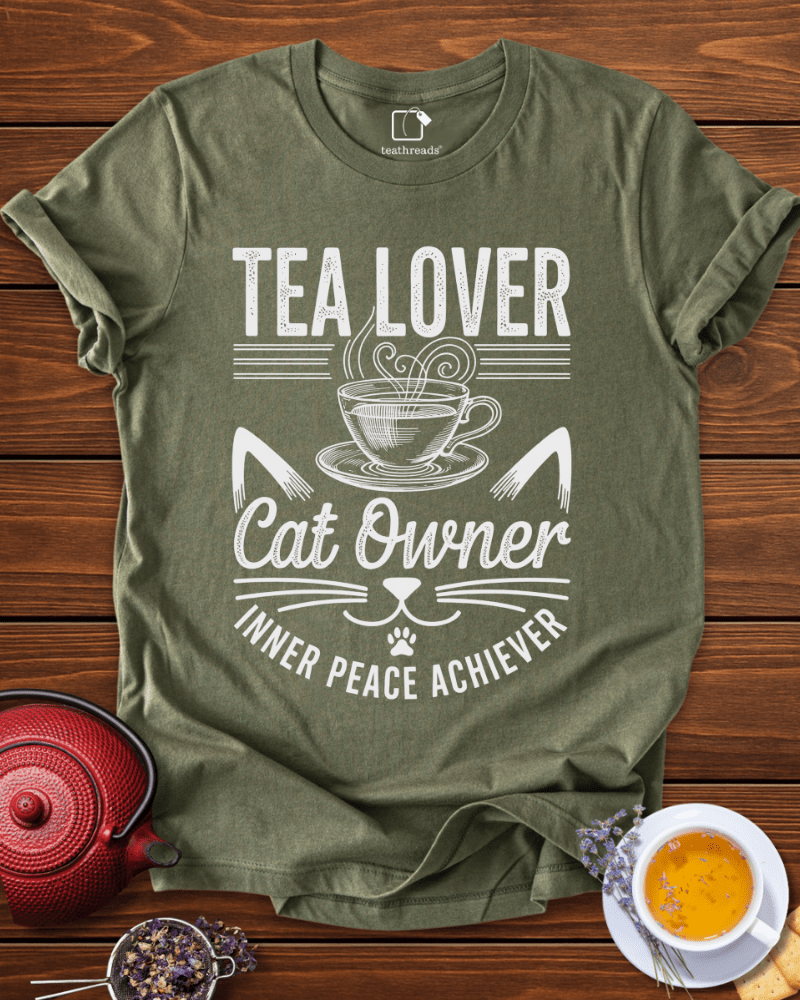 Tea Lover Cat Owner  Tee