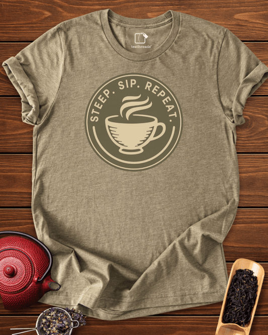Steep. Sip. Repeat. Tee