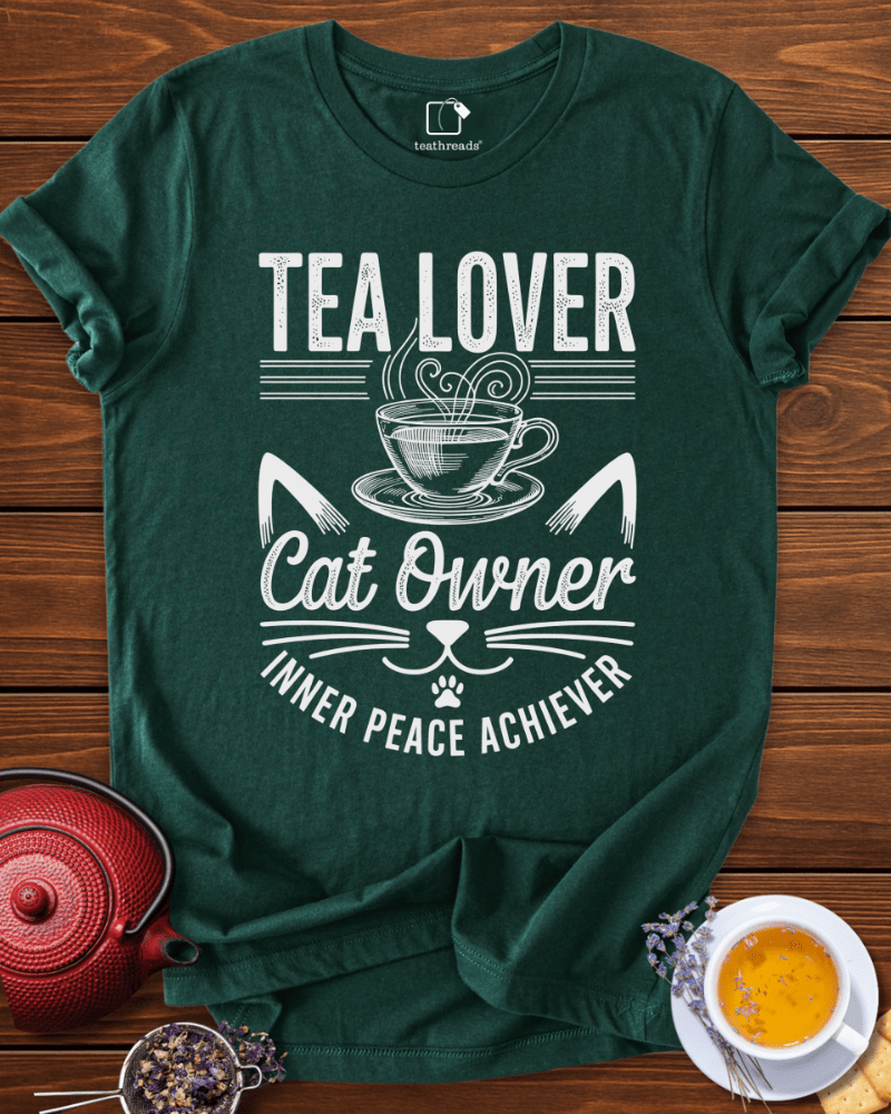 Tea Lover Cat Owner  Tee